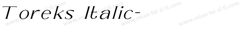 Toreks Italic字体转换